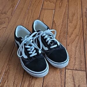 Kids Vans Black and White Sneakers
